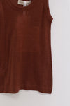 SWAYING 25 Spring/Summer Water-soluble Wool Round Neck Vest SW-SW25SS1T10C4-HZ Red Brown SW-SW25SS1T10C2